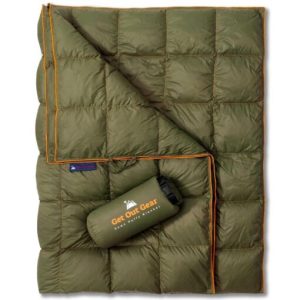 Get Out Gear Down Camping Blanket Puffy, Packable, Lightweight and Warm