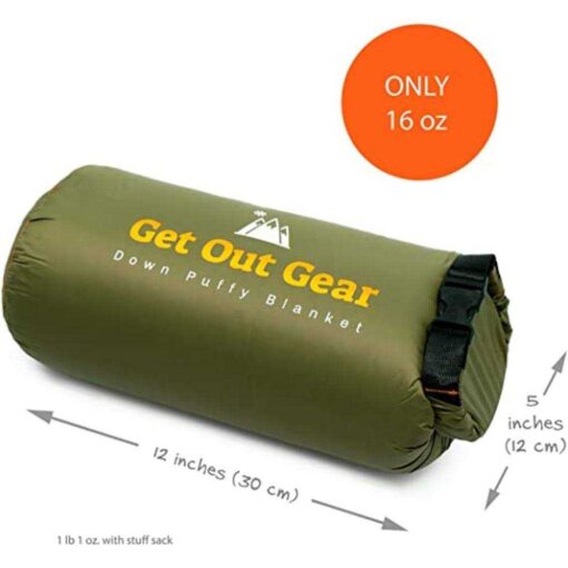 Get Out Gear Down Camping Blanket Puffy, Packable, Lightweight and Warm - Image 2