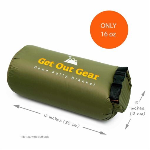 Get Out Gear Down Camping Blanket Puffy, Packable, Lightweight and Warm - Image 5
