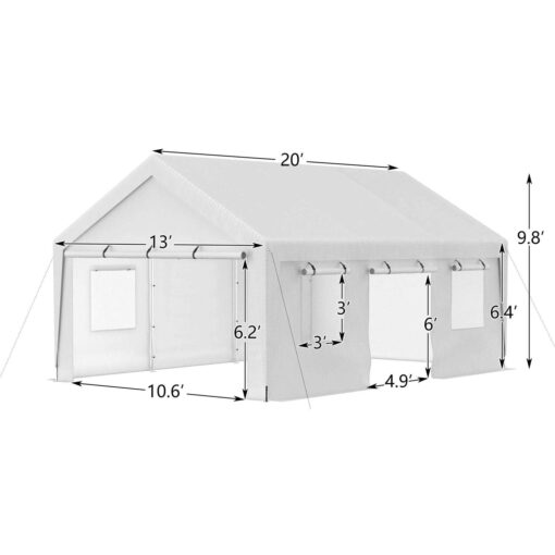 Lzbeitem Carport, Heavy Duty Windows and - Image 2