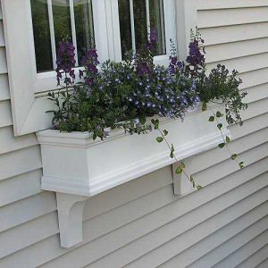 24 Charleston PVC Window Boxes – No Rot with 2 Free Brackets