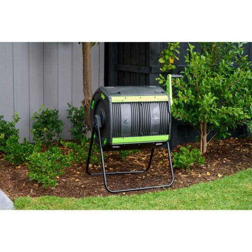 Maze RSI 48 Gallon Geared Two Compartment Compost Tumbler RSI-MCT-D180 - Image 3