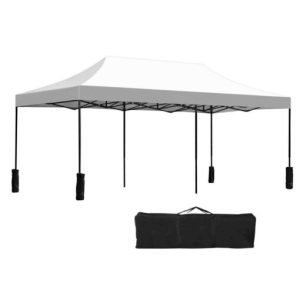 FDW pop up Canopy 10×20 pop up Canopy Tent Folding Protable Ez up Canopy Party Tent Sun Shade Wedding Instant Better Air Circulation Outdoor Gazebo