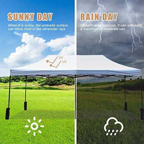 FDW pop up Canopy 10×20 pop up Canopy Tent Folding Protable Ez up Canopy Party Tent Sun Shade Wedding Instant Better Air Circulation Outdoor Gazebo - Image 2