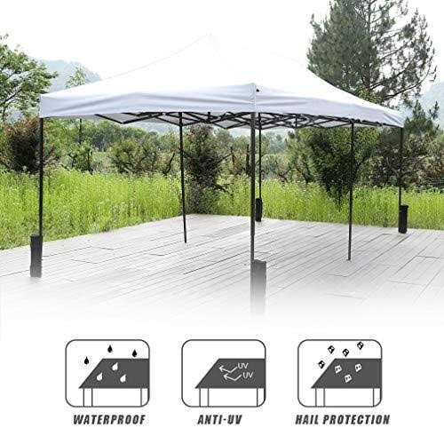 FDW pop up Canopy 10×20 pop up Canopy Tent Folding Protable Ez up Canopy Party Tent Sun Shade Wedding Instant Better Air Circulation Outdoor Gazebo - Image 4