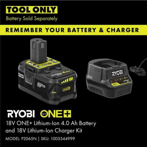 RYOBI ONE+ 18-Volt Cordless Lithium-Ion Battery Grass Shear and Shrubber Trimmer - Image 4