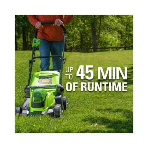 Greenworks 48V 17 in. Lawn Mower, 2 x 4Ah Batteries and Dual Port Charger Included - Image 5