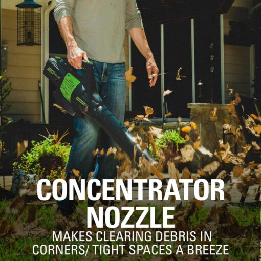 Greenworks 80V Brushless Leaf Blower with 2.5 Ah Battery & Charger 2404602 - Image 3
