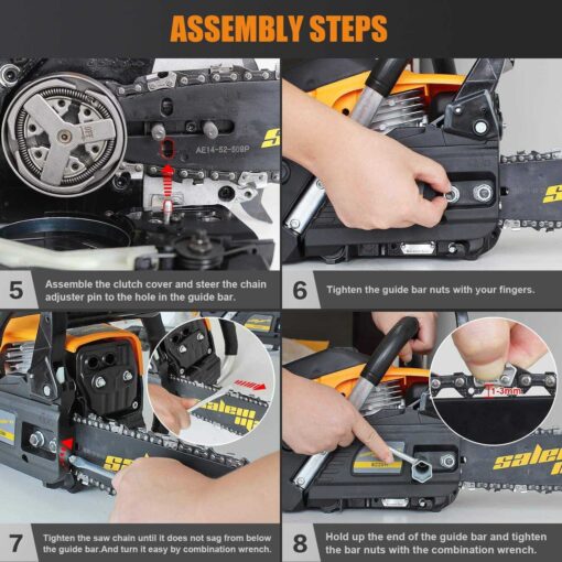 Salem Master 6220H Chainsaw for Trees Gas Powered 62cc 2-Cycle Gas Chainsaw - Image 4