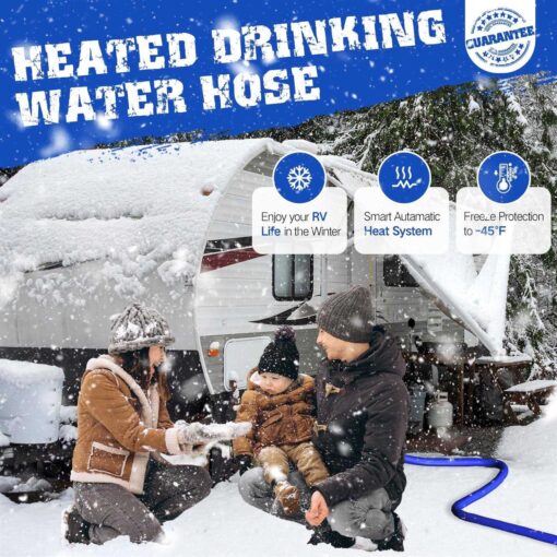 Scilulu 100 Ft Heated Water Hose for Rv-45 Antifreeze Heated Drinking Garden Water Hoserv Accessoriesrv Water Hose - Image 2