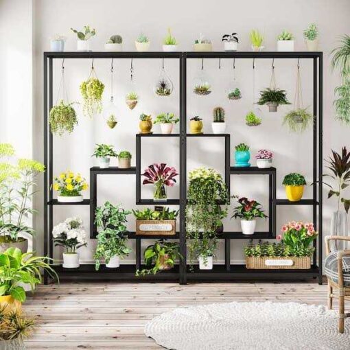BYBLIGHT Wellston 70.86 5-Tier Wooden Indoor Plant Stand - Image 4