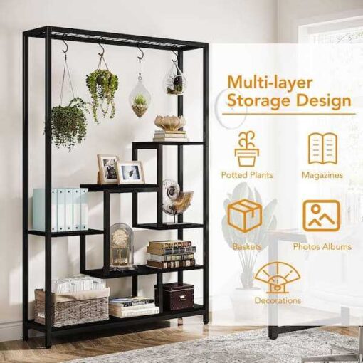 BYBLIGHT Wellston 70.86 5-Tier Wooden Indoor Plant Stand - Image 5