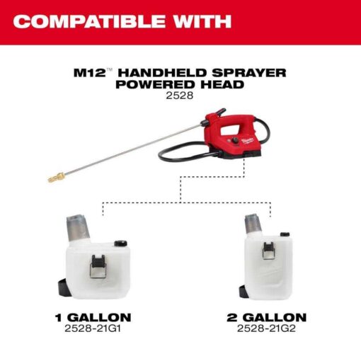 Milwaukee 2528-21G2 M12 2 Gallon Handheld Sprayer Kit - Image 4