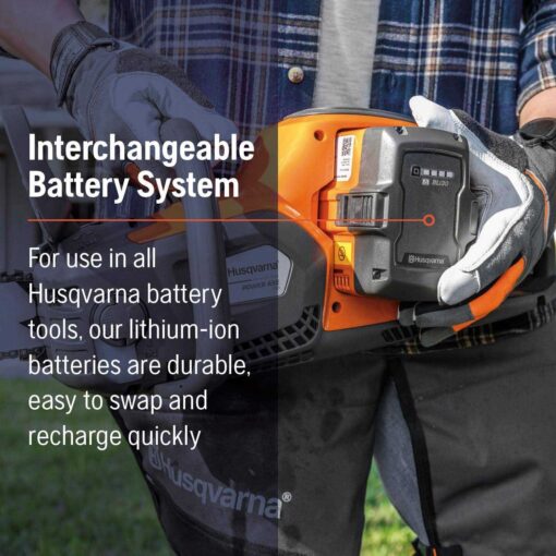 Husqvarna 350i 18 in Bar 36V Li-Ion Battery Chainsaw with Battery and Charger 970601202 - Image 2