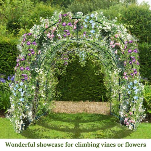 Benefit-USA Multi-Size Large Garden Support Arch Frame Climbing Plant Arch Arbor for Flowers/Fruits/Vegetables - Image 3