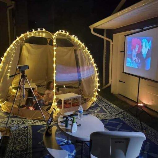 Alvantor 6 ft. x 6 ft. Beige Instant Pop Up Bubble Tent Screen House - Image 5
