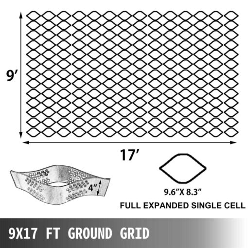 VEVOR 9 ft. x 17 ft. x Grid Ground - Image 2