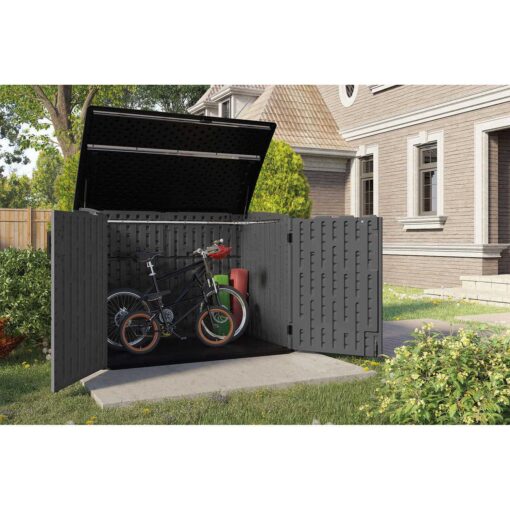 Suncast Storage Shed The Stow Away 5 ft. x 3 ft. Resin Horizontal with Floor Kit - Image 4