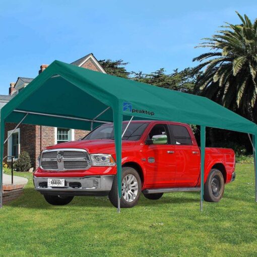 Peaktop Outdoor Upgraded Heavy Duty Carport Car Canopy Portable - Image 2