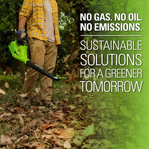 Greenworks 40V Brushless Cordless Leaf Blower / Vacuum 24312VT - Image 2