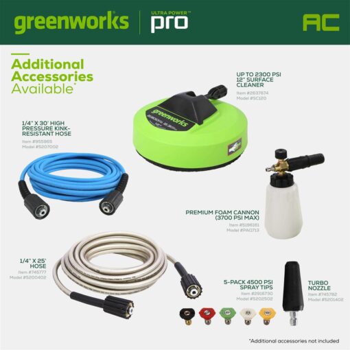 Greenworks 1.2-GPM Cold Water Electric Pressure Washer - Image 3