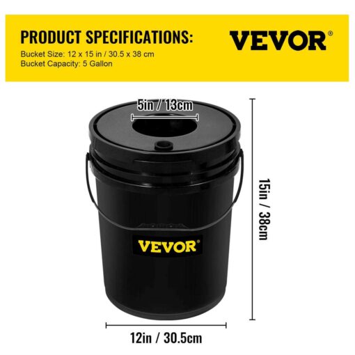 VEVOR DWC Hydroponic System 5 Gallon 4-8 Buckets Deep Water Culture Growing Bucket Hydroponics Grow Kit - Image 4