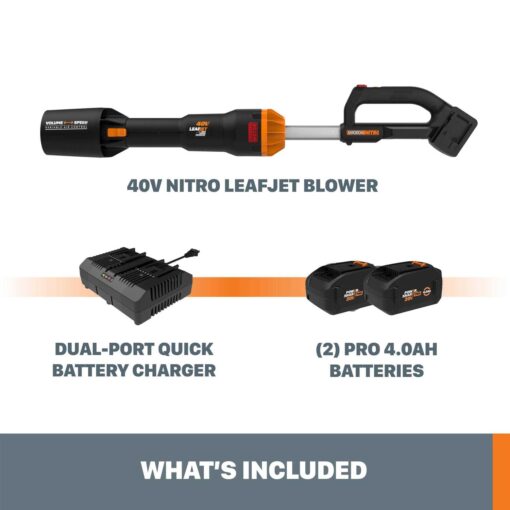 Worx Nitro 40V Leafjet WG585 Leaf Blower Cordless Powershare - Image 3