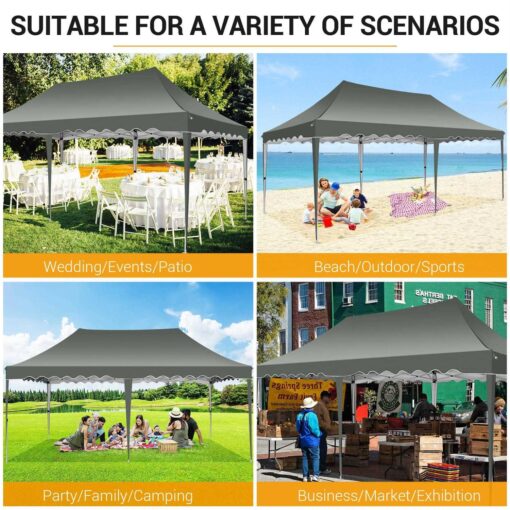 Sanopy Canopy Pop Up Canopy Party Tent Heavy Duty Waterproof Commercial Instant Canopy Removable Sidewalls Outdoor - Image 3