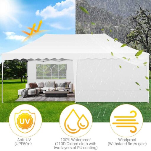 Sanopy Canopy Pop Up Canopy Party Tent Heavy Duty Waterproof Commercial Instant Canopy Removable Sidewalls Outdoor - Image 5