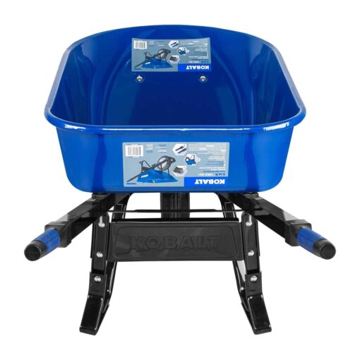 Kobalt 6-cu ft Steel Wheelbarrow Flat-Free Tire P6-SF-K 34402 - Image 3