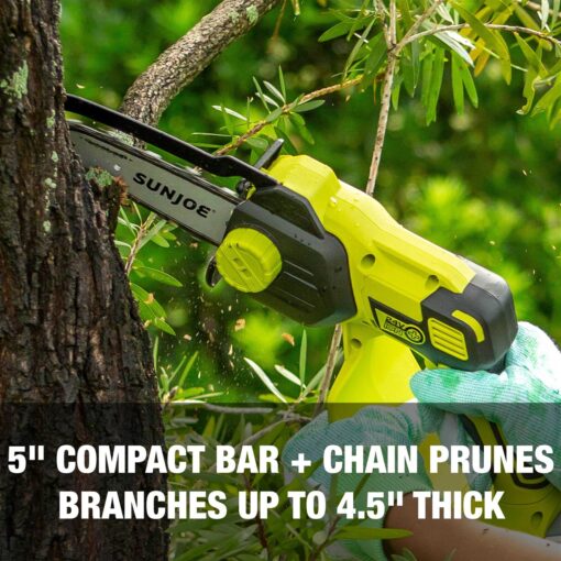Sun Joe 24V iON+ Cordless Mini Chainsaw 24V-HCS-LTE-P1 - Image 5