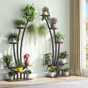 Indoor Plant Stand Pack of 2 6-Tier Flower Rack for Home Garden