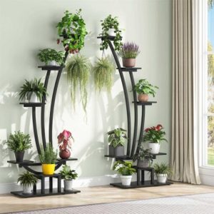 Indoor Plant Stand Pack of 2 6-Tier Flower Rack for Home Garden