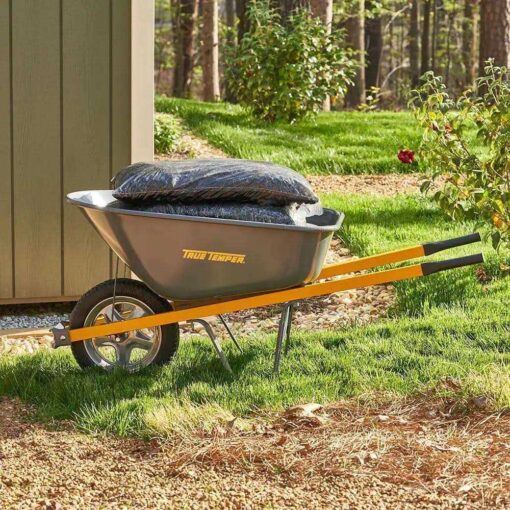 True Temper Steel Residential Wheelbarrow 6 cu ft - Image 3