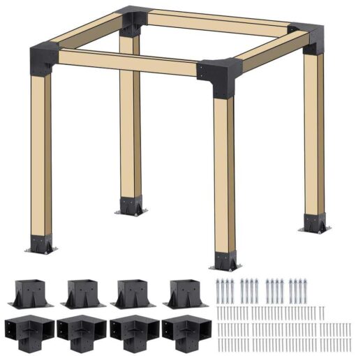 Neorexon Pergola Kit Elevated Wood Stand Kit Woodwork For 4x 4