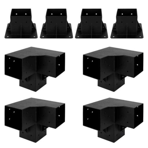 Neorexon Pergola Kit Elevated Wood Stand Kit Woodwork For 4x 4 - Image 4