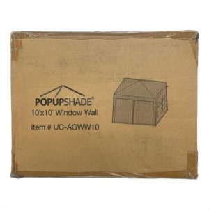 Under Cover Pop Up Shade 10' x 10' Window Wall Accessory UC-AGWW10