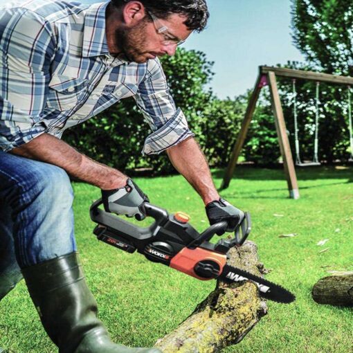 Worx 20V 10 Cordless Chainsaw with Auto-Tension - WG322 - Image 2