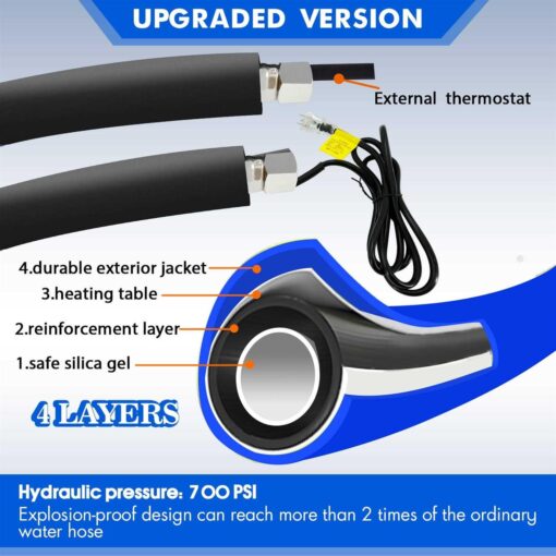 Heated Water Hose for RV Drinking Water Hose Freeze 45 F for RV - Image 3