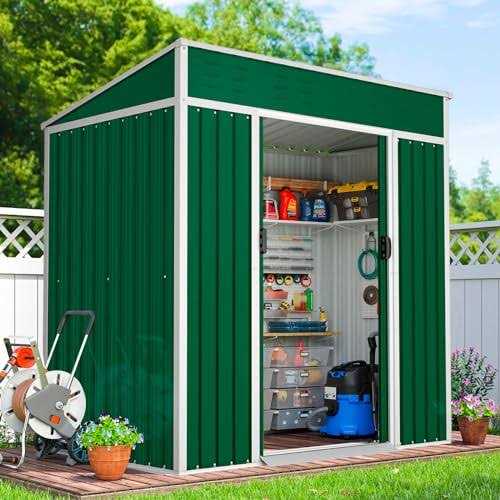 Betterland 4×6 FT Outdoor Storage Shed Metal Garden Shed Tool House with Ventilation & Sliding Door for Garden - Image 4