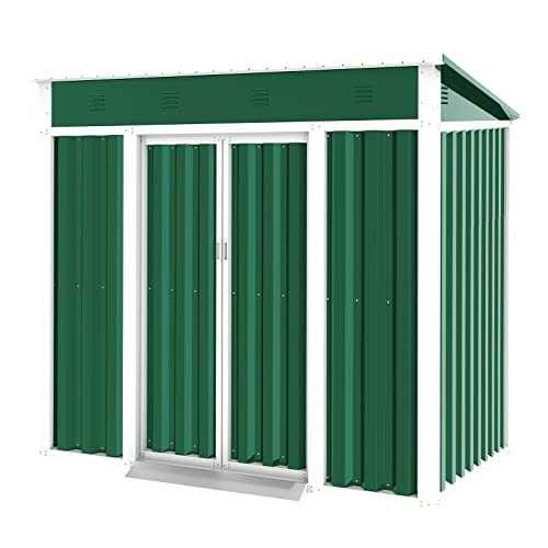 Betterland 4×6 FT Outdoor Storage Shed Metal Garden Shed Tool House with Ventilation & Sliding Door for Garden - Image 5