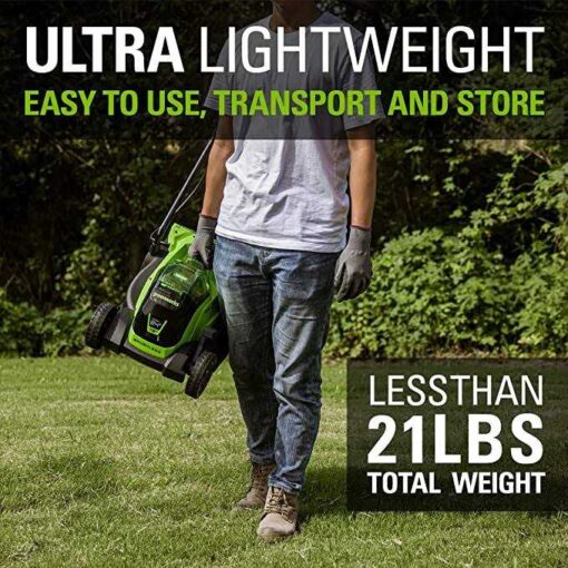 Greenworks 24V 13 Brushless Lawn Mower, 4Ah USB Battery and Charger Included 2534402 - Image 2