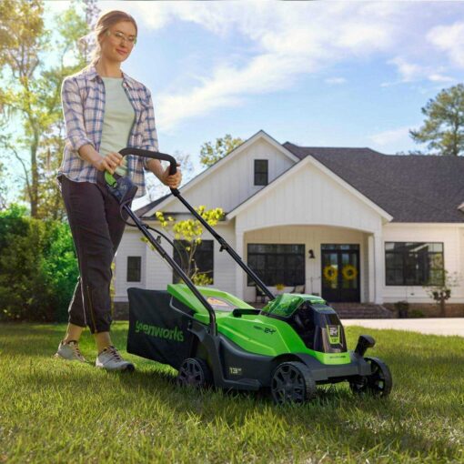 Greenworks 24V 13 Brushless Lawn Mower, 4Ah USB Battery and Charger Included 2534402 - Image 5