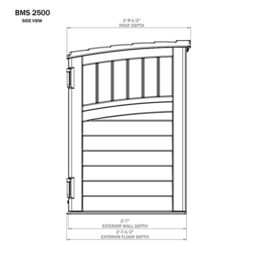 Suncast BMS2500 Horizontal Storage Shed - Image 3
