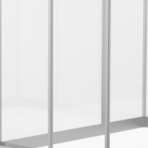 Outsunny Aluminium Greenhouse with/ Door Window Galvanized - Image 2