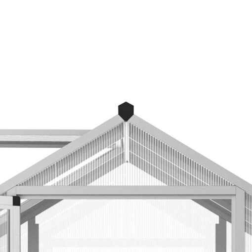 Outsunny Aluminium Greenhouse with/ Door Window Galvanized - Image 4