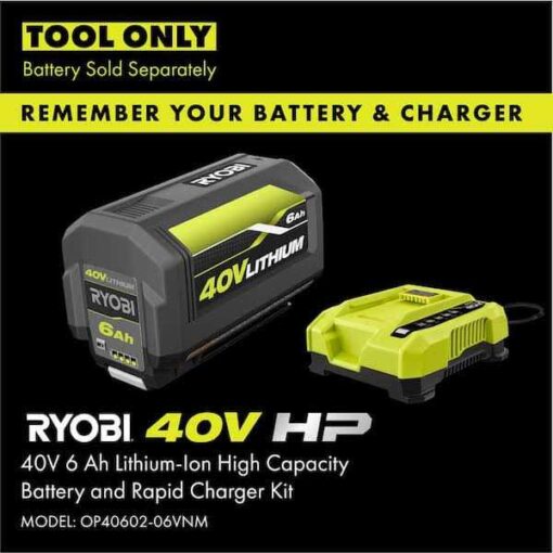 RYOBI 40V HP Brushless 18 in. Single-Stage Cordless Electric Snow Blower - Image 5
