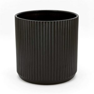 Amazon Basics Fluted Ceramic Round Planter