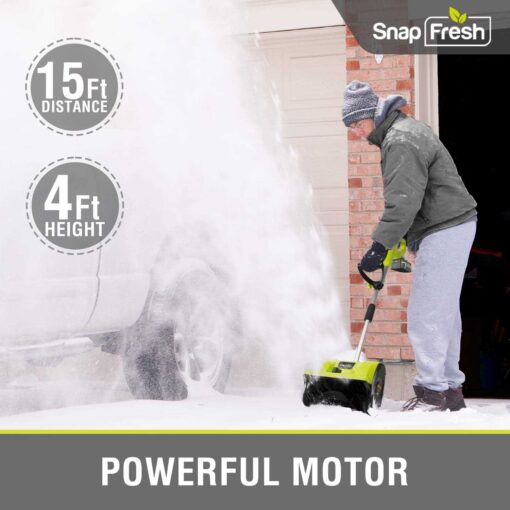 SnapFresh Cordless Snow Shovel 12 Inch 20V Cordless Snow Shovel with 4000mAh Battery & Fast Charger - Image 2