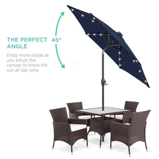 Best Choice Products 7.5ft Outdoor Solar Patio Umbrella for Deck - Image 2